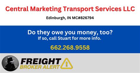 central marketing transport services mc#